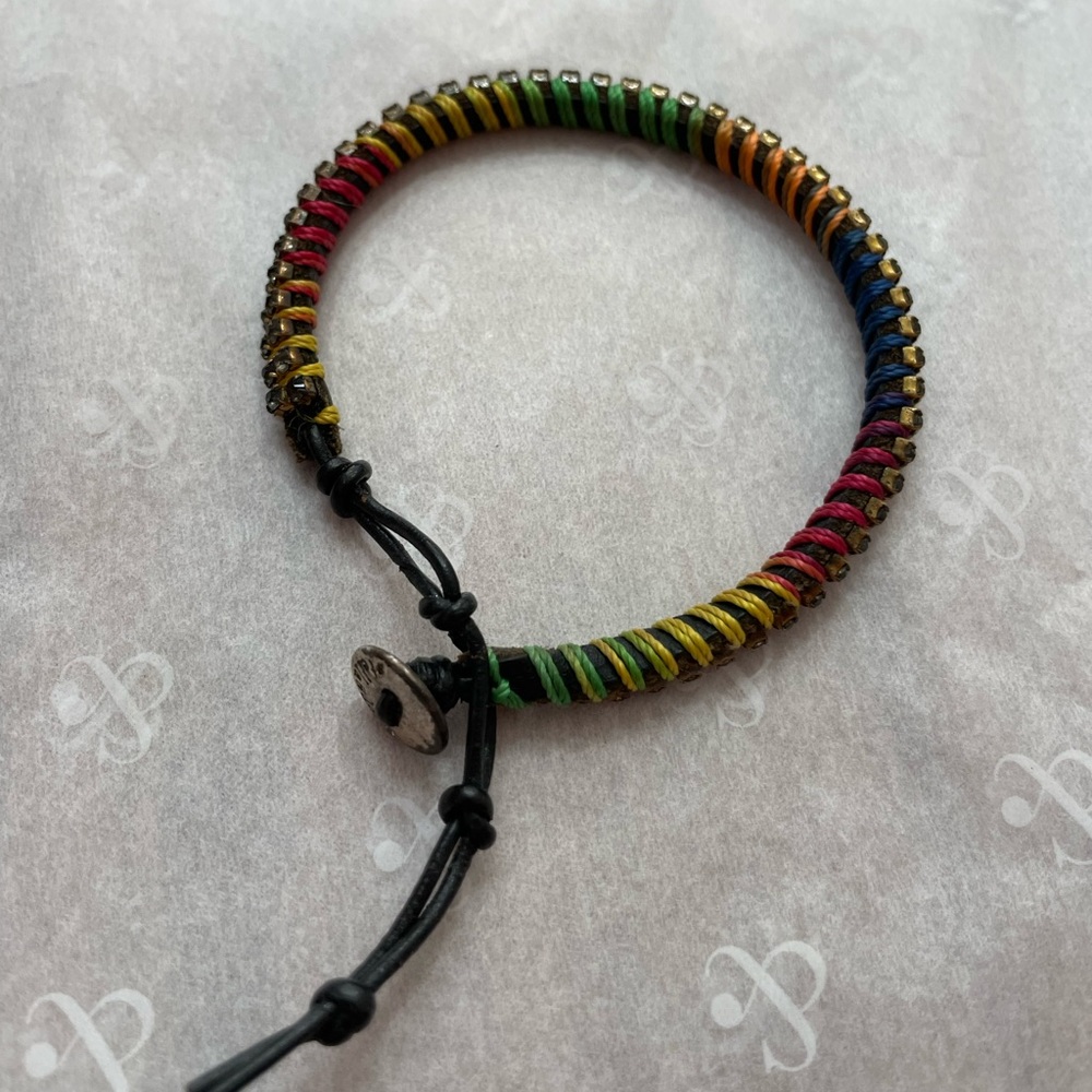 Stella & Dot Rainbow Black Pulley Bracelet